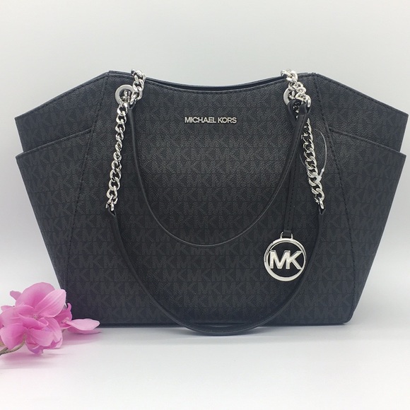 MICHAEL KORS LG CHAIN SHLDR TOTE BLACK - Picture 8 of 8